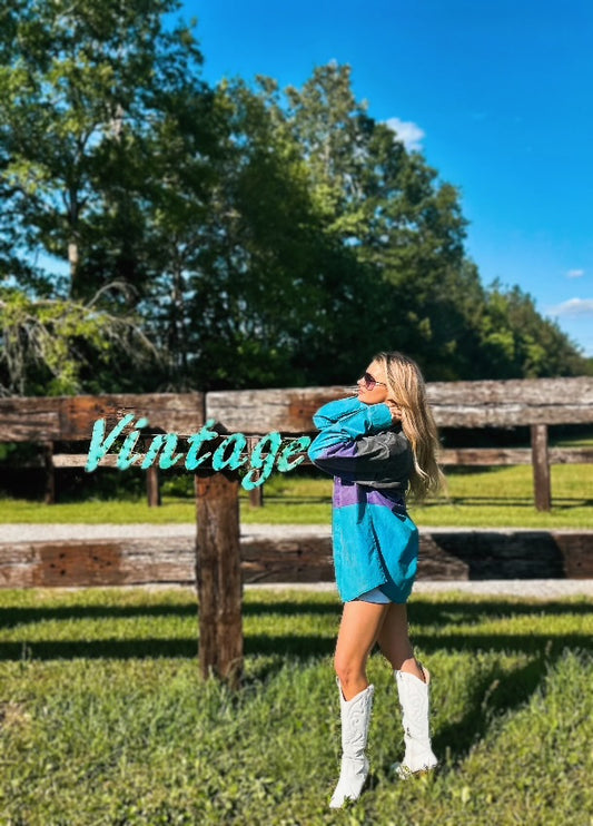Vintage Wrangler Color Block Button Down