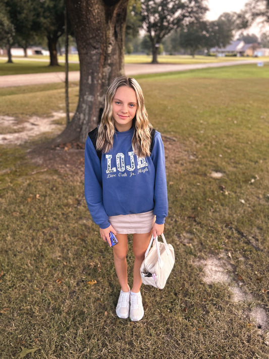Blue Floral Applique' Sweatshirt