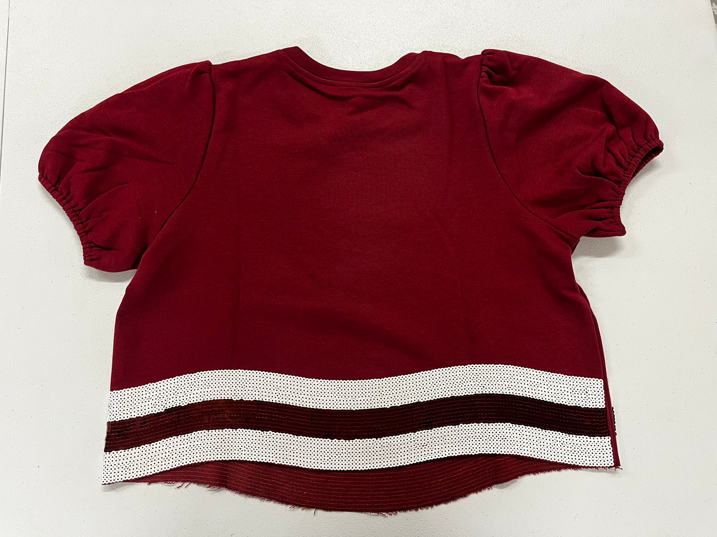 MAROON FOOTBALL TEE