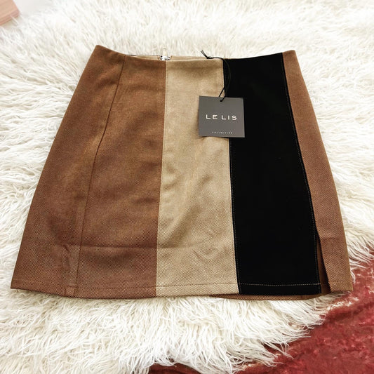 Color-Block Mini Skirt